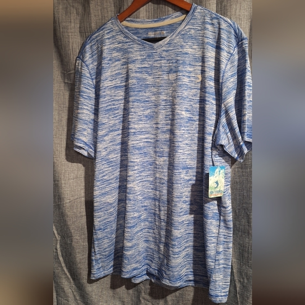 Reel Legends Blue and White Patterned Shirt